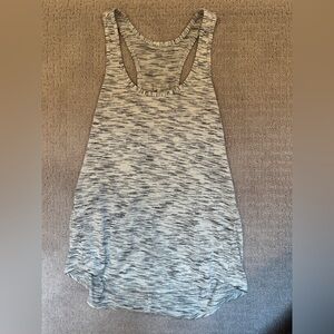 Lululemon White/Grey Razorback Tank (size 4)